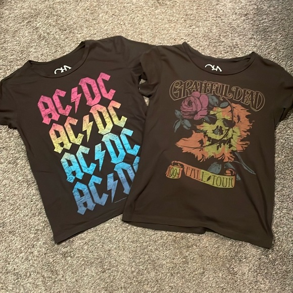 Chaser Grateful Dead T Shirt & AC/DC T Shirt lot size XS - Picture 1 of 3